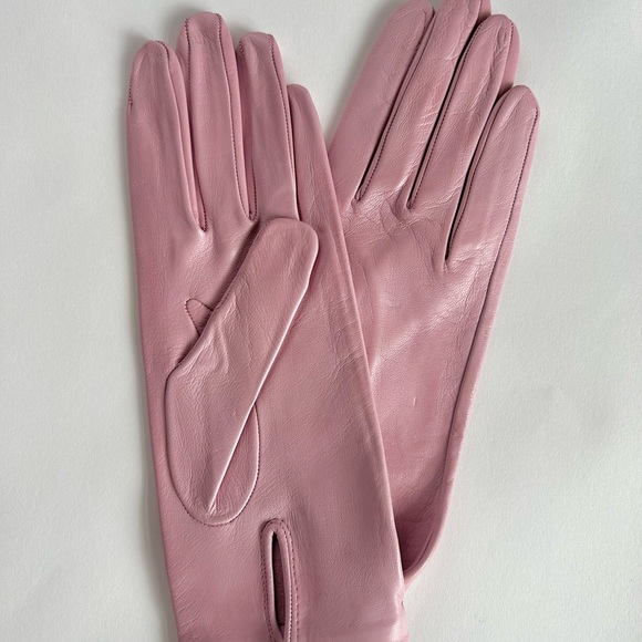 NEW Light Pink Italian Leather Driving Gloves- Unlined - Picture 2 of 5